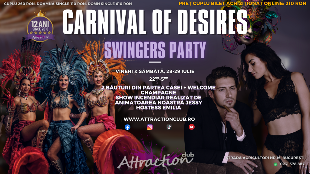 afis petrecere carnival of desires